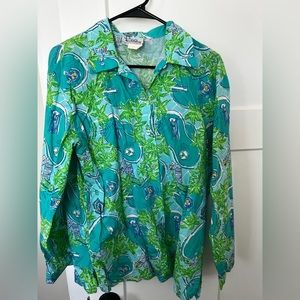 Lilly Pulitzer white label women’s size medium button down